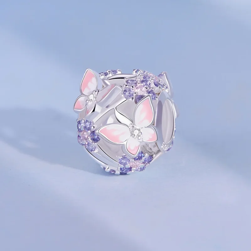 (slika za) Obesek s cirkoni v stilu metulja Pandora - SCC2463 - Ogled 2