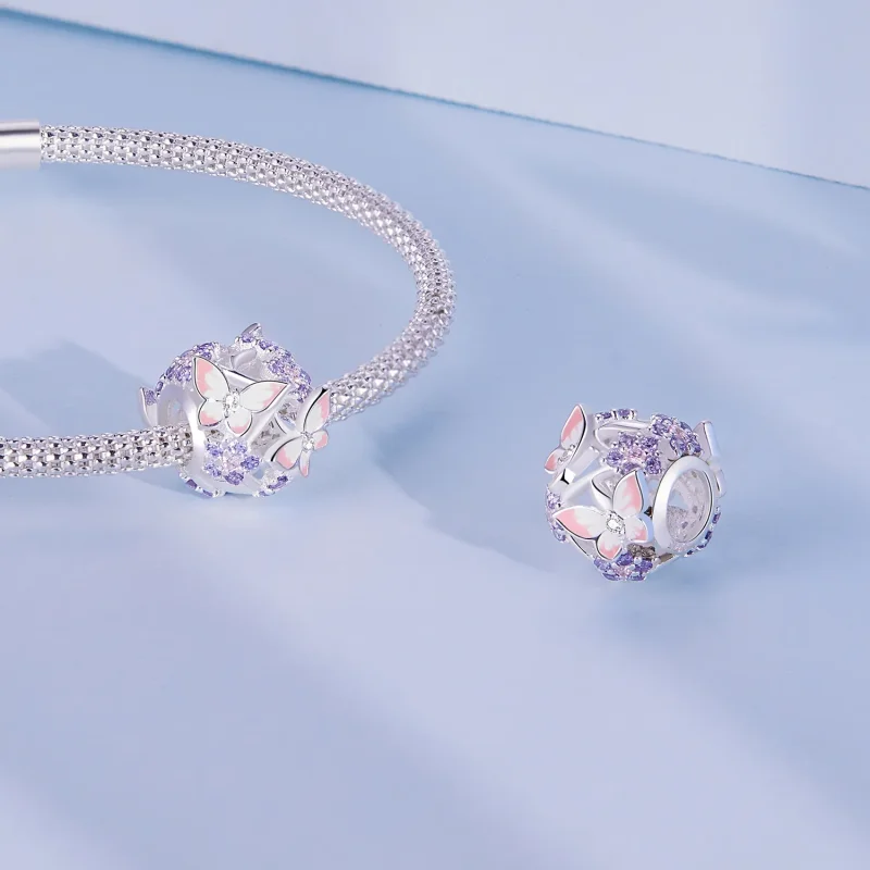 (slika za) Obesek s cirkoni v stilu metulja Pandora - SCC2463 - Ogled 4
