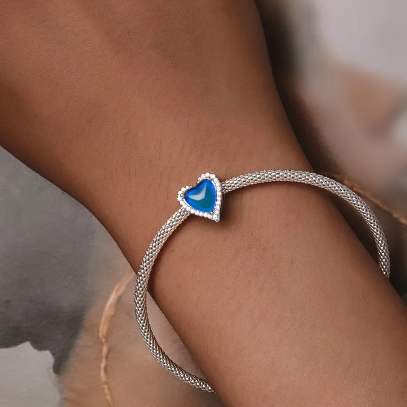 (slika za) Obesek s termosenzoričnim kamnom razpoloženja v stilu Pandora - SCC2596 - Ogled 3