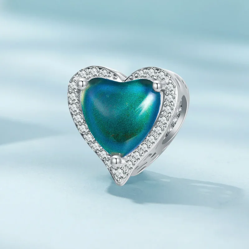 (slika za) Obesek s termosenzoričnim kamnom razpoloženja v stilu Pandora - SCC2596 - Ogled 4