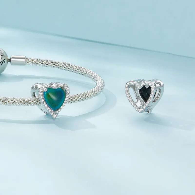 (slika za) Obesek s termosenzoričnim kamnom razpoloženja v stilu Pandora - SCC2596 - Ogled 6