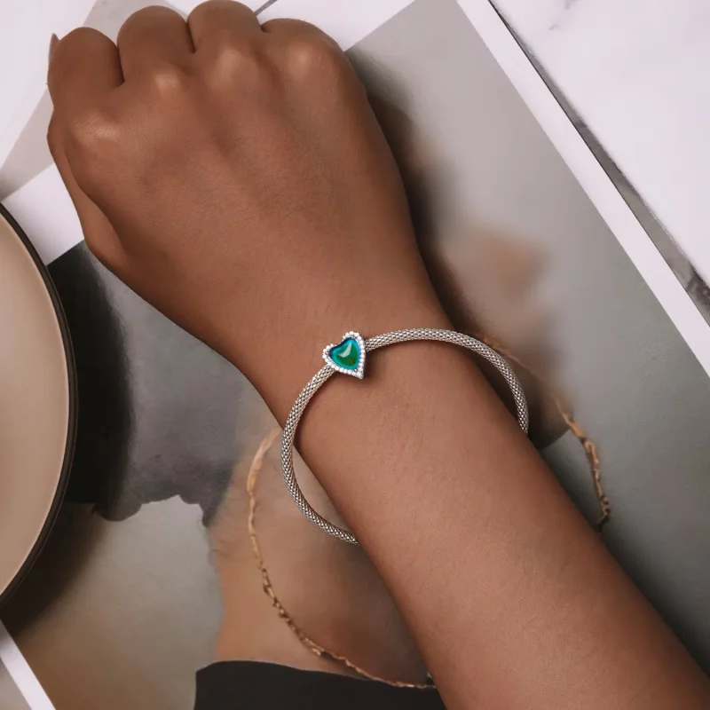 (slika za) Obesek s termosenzoričnim kamnom razpoloženja v stilu Pandora - SCC2596 - Ogled 9