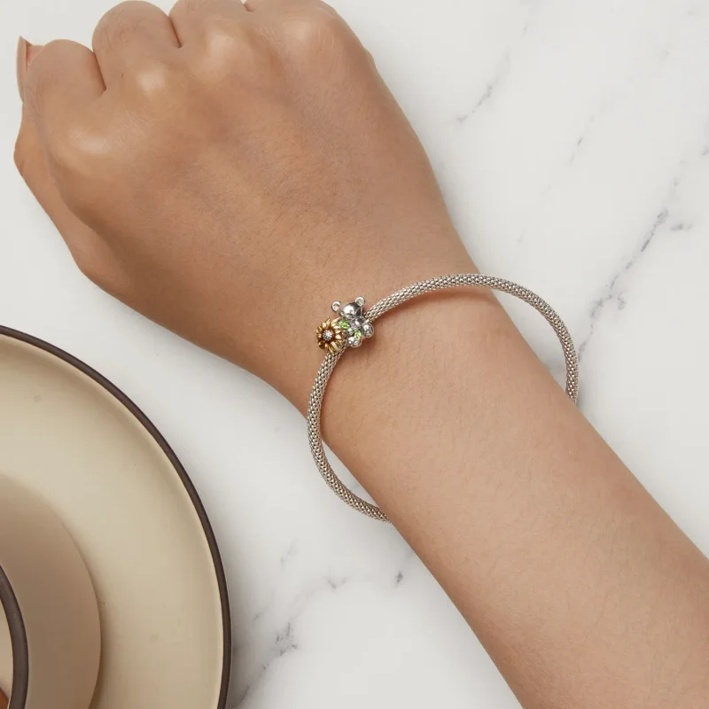 (slika za) Obesek sončnica in medved v slogu Pandora - SCC2560 - Ogled 6