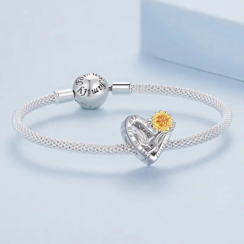 (slika za) Obesek sončnice v stilu Pandora - BSC839 - Ogled 5