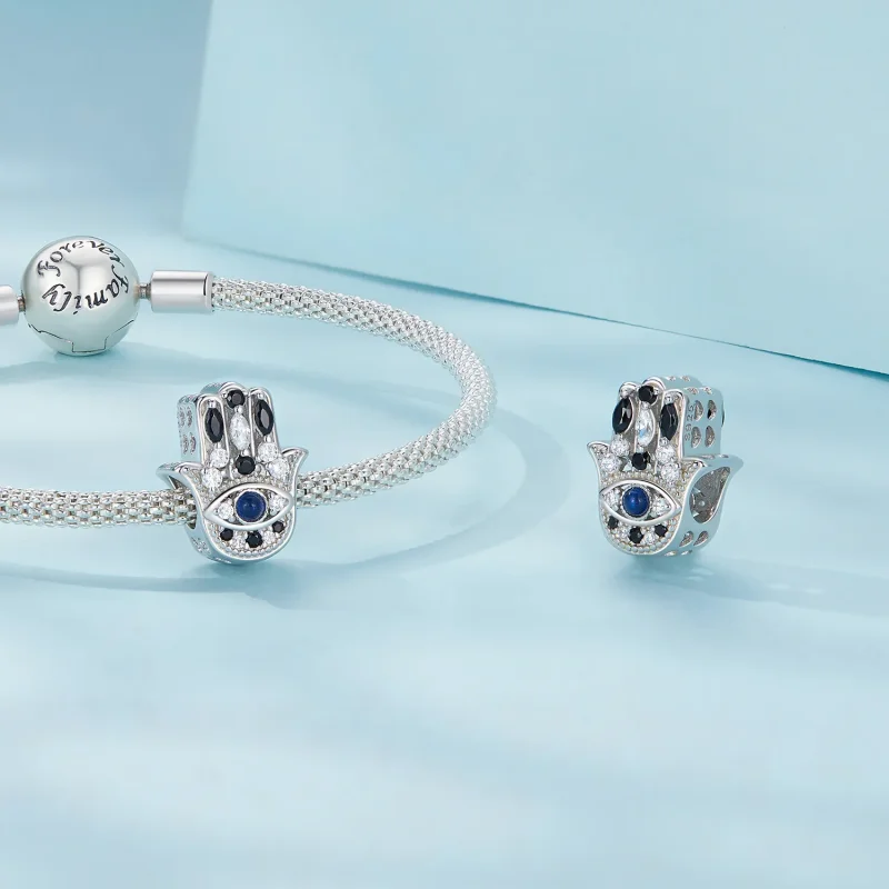 (slika za) Obesek v stilu Pandora Hand of Fatima - SCC2522 - Ogled 4