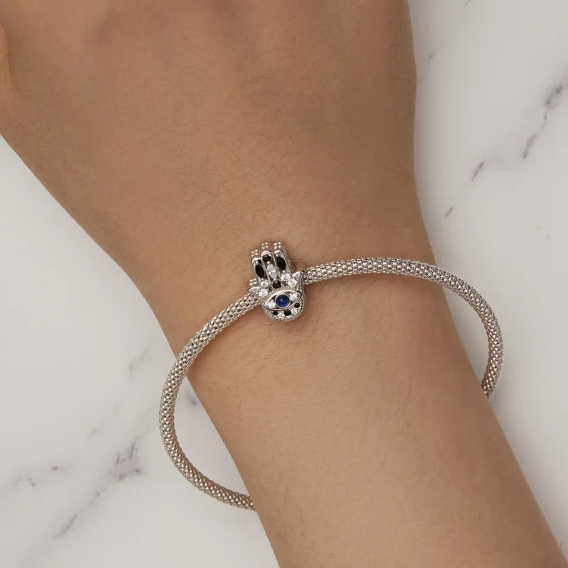 (slika za) Obesek v stilu Pandora Hand of Fatima - SCC2522 - Ogled 7