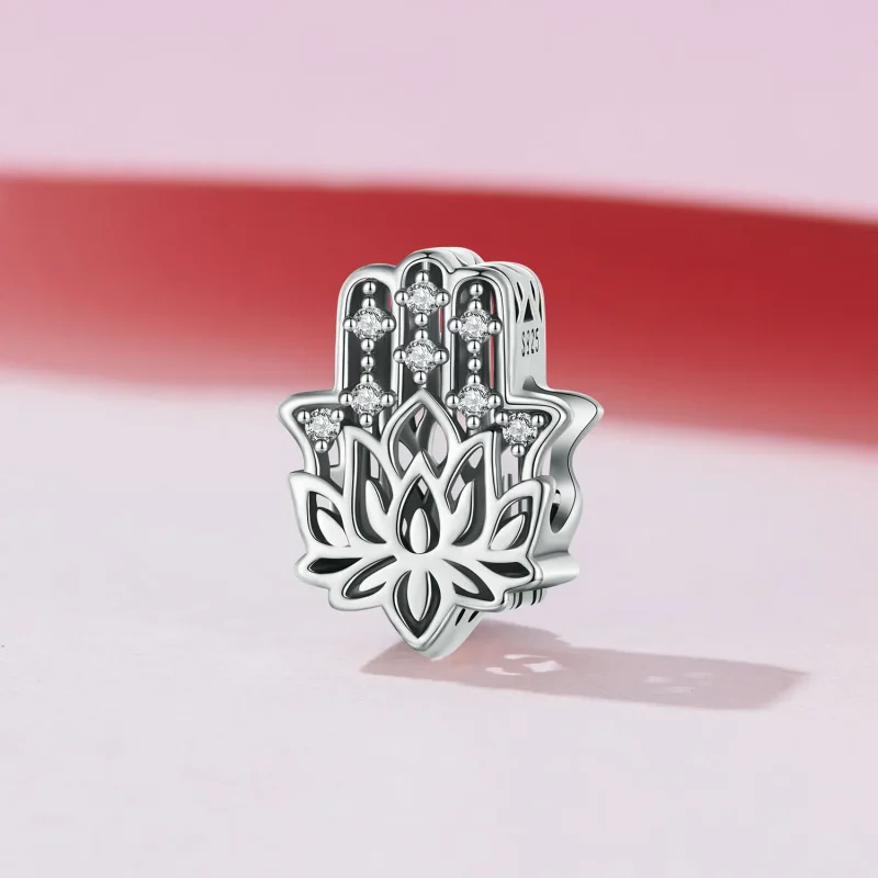 (slika za) Obesek v stilu Pandora Hand of Fatima - SCC2628 - Ogled 2