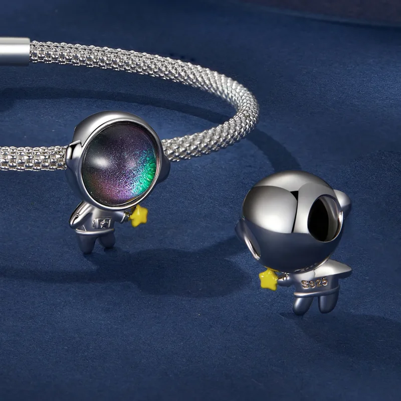 (slika za) Obesek z astronavtsko zvezdo v stilu Pandora - BSC793 - Ogled 4