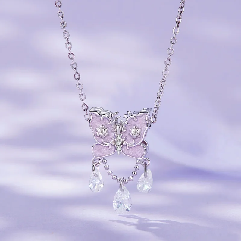 (slika za) Obesek z metulji v slogu Pandora - SCC2543 - Ogled 2