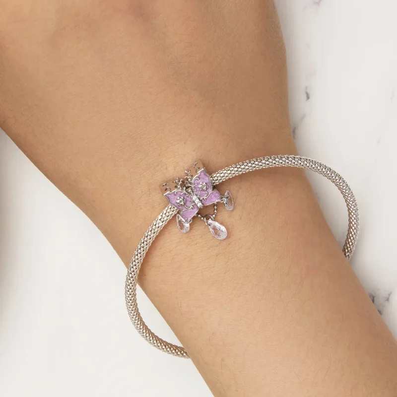 (slika za) Obesek z metulji v slogu Pandora - SCC2543 - Ogled 5