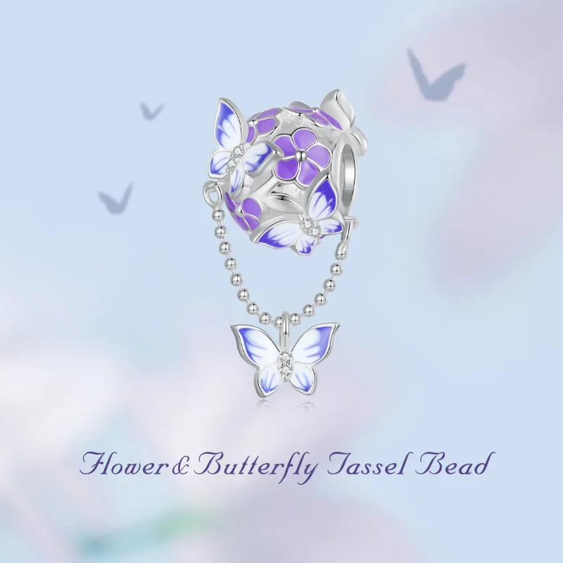 (slika za) Obesek z resicami v stilu metulja Pandora - SCC2460 - Ogled 6