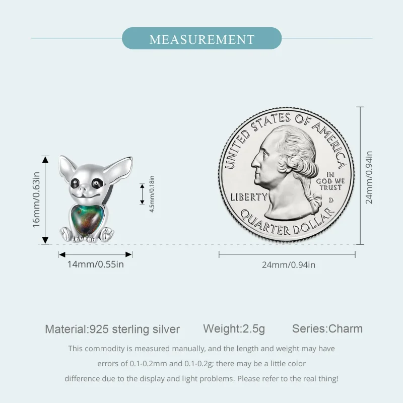 (slika za) Obesek za čivavo v stilu Pandora - SCC2601 - Ogled 5