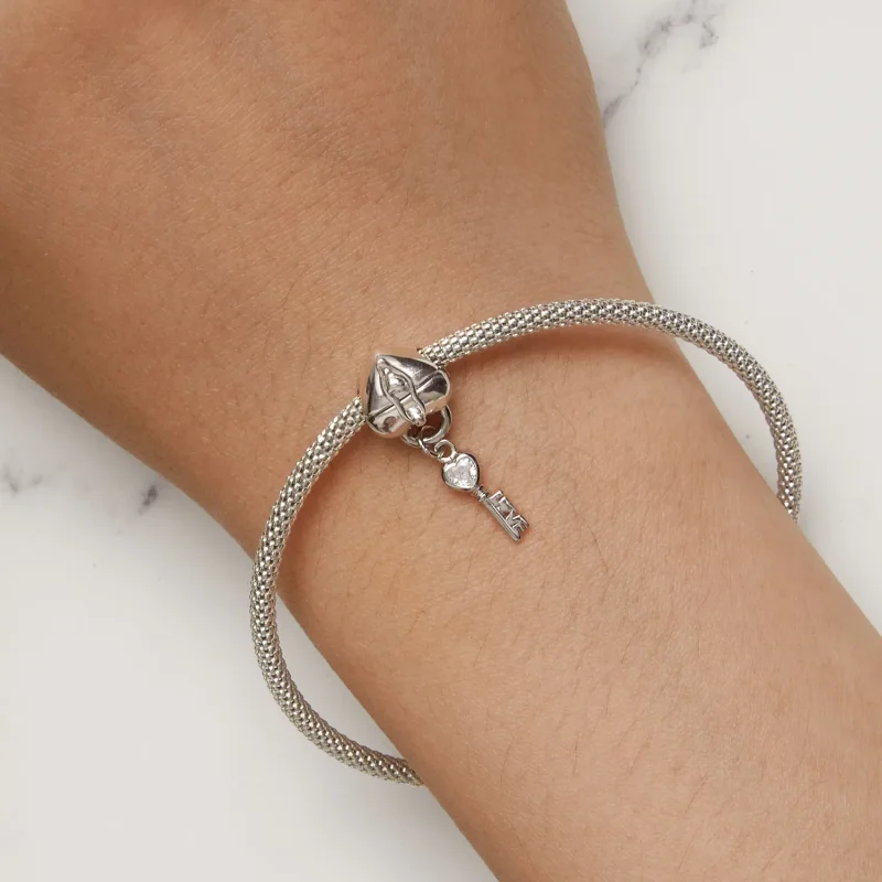 (slika za) Obesek za ključe s ključavnico v obliki srca Pandora - SCC2580 - Ogled 8