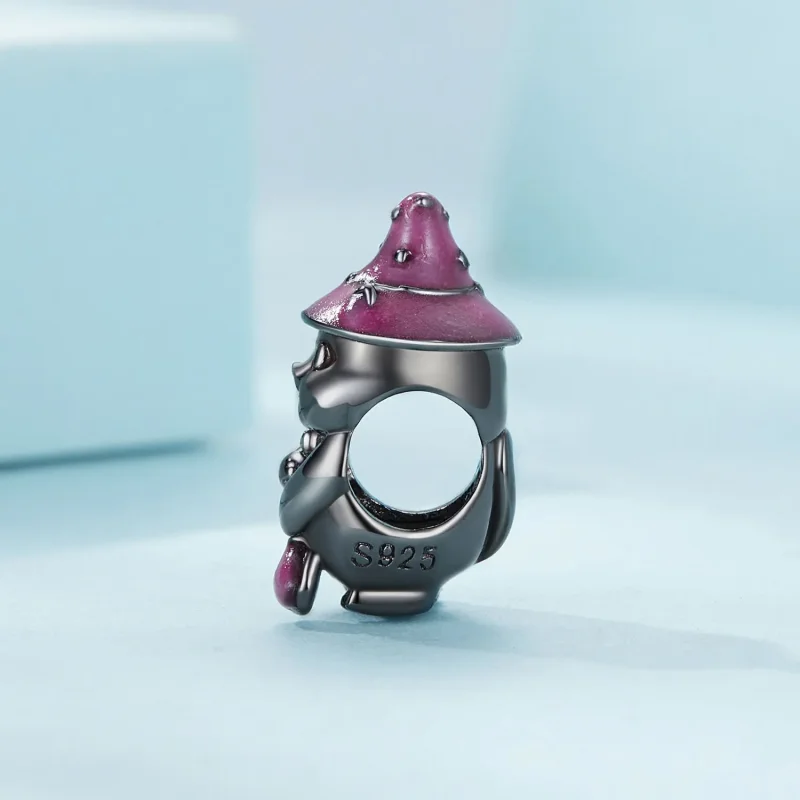 (slika za) Obesek za mačko čarovnico v slogu Pandora - SCC2625 - Ogled 3