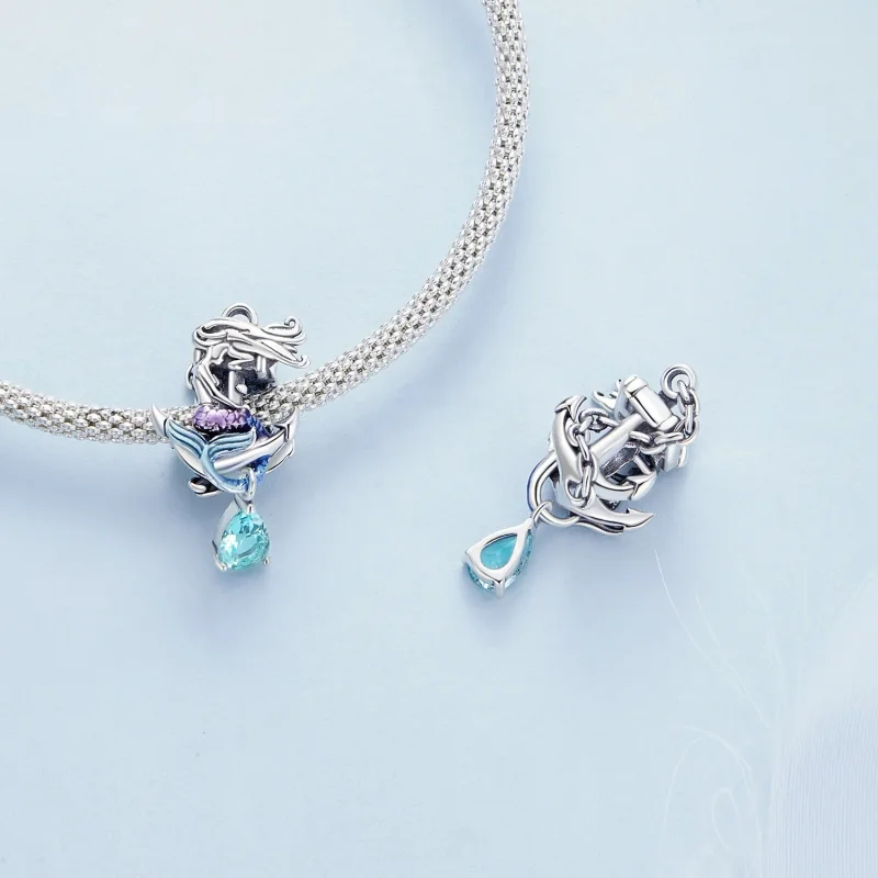 (slika za) Obesek za sidro v stilu Pandora - BSC903 - Ogled 4