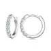 Obročasti uhani iz moissanita v stilu Pandora - MSE029 Obročasti uhani iz moissanita v stilu Pandora - MSE029