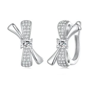 (slika za) Obročasti uhani s pentljo v stilu Pandora - BSE810