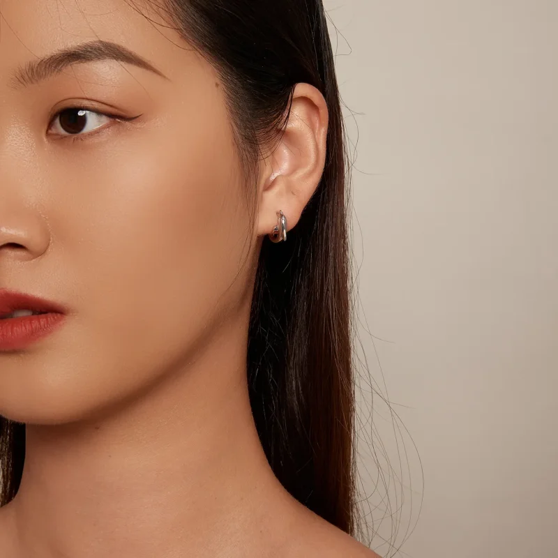 (slika za) Obročasti uhani z delfini v slogu Pandora - BSE881 - Ogled 6