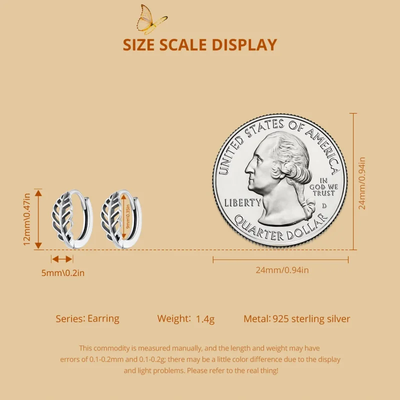 (slika za) Obročasti uhani z jesenskimi listi v slogu Pandora - SCE1636 - Ogled 7