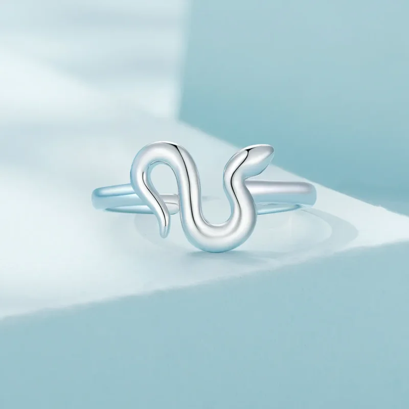 (slika za) Odprt prstan s kačo v slogu Pandora - SCR926 - Ogled 3