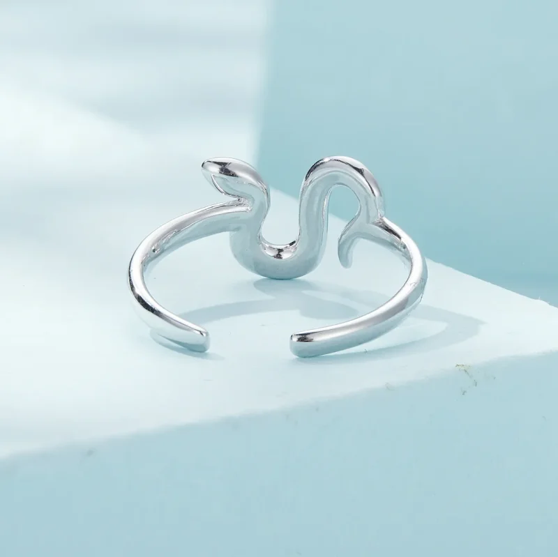 (slika za) Odprt prstan s kačo v slogu Pandora - SCR926 - Ogled 4