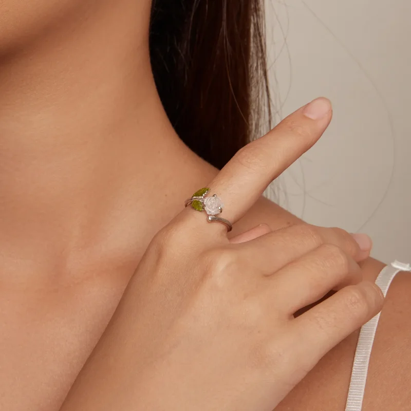 (slika za) Odprt prstan s kristalno vrtnico Pandora Style - BSR472-PKE - Ogled 7