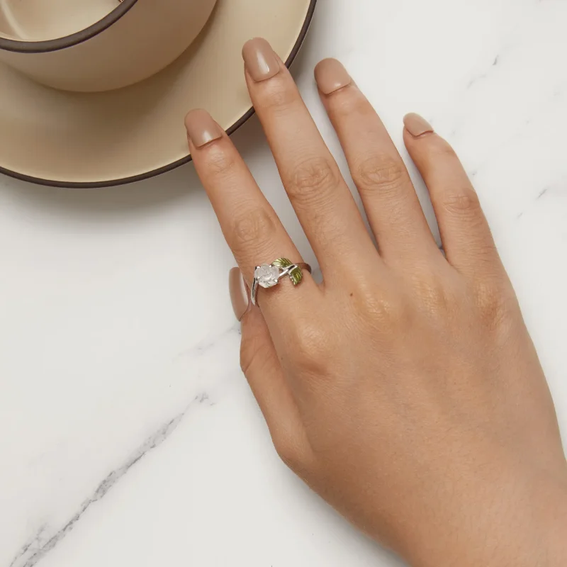 (slika za) Odprt prstan s kristalno vrtnico Pandora Style - BSR472-PKE - Ogled 9