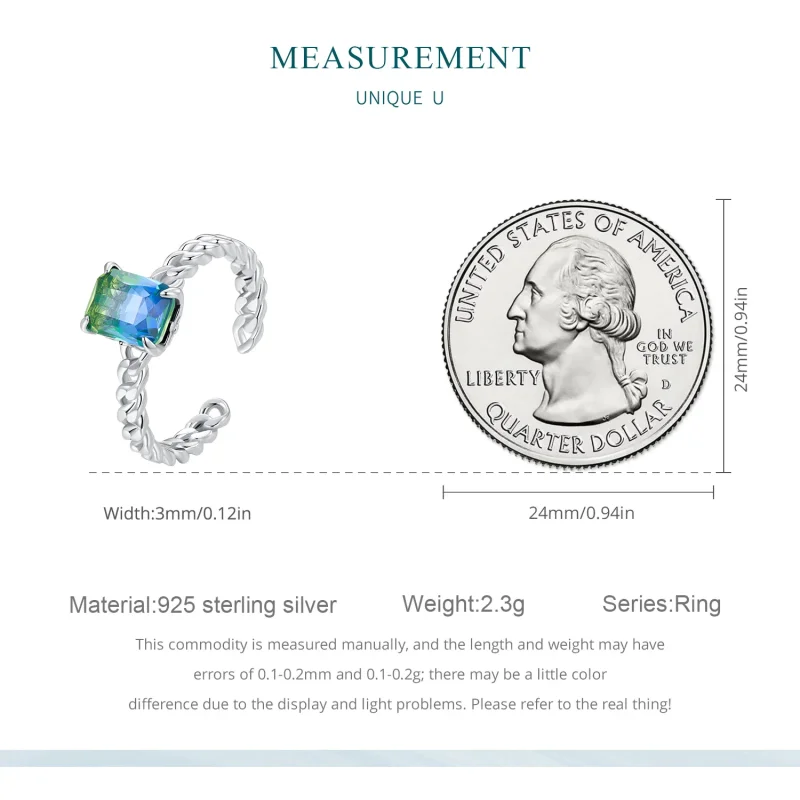 (slika za) Odprt prstan z verižico v stilu Pandora - BSR476-E - Ogled 7