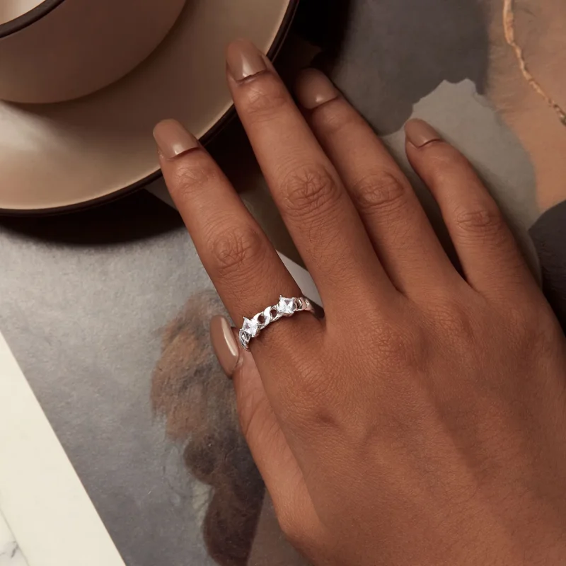 (slika za) Odprt prstan z verižico v stilu Pandora - SCR977-E - Ogled 5