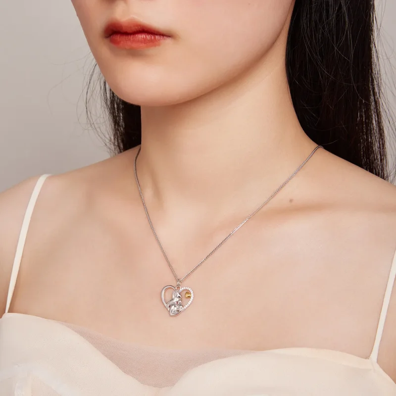 (slika za) Ogrlica Pandora Style Deep Love Between Mother and Sin - SCN498 - Ogled 7