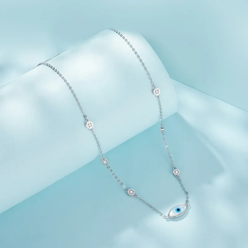 (slika za) Ogrlica s hudičevim očesom v stilu Pandora - SCN505 - Ogled 2