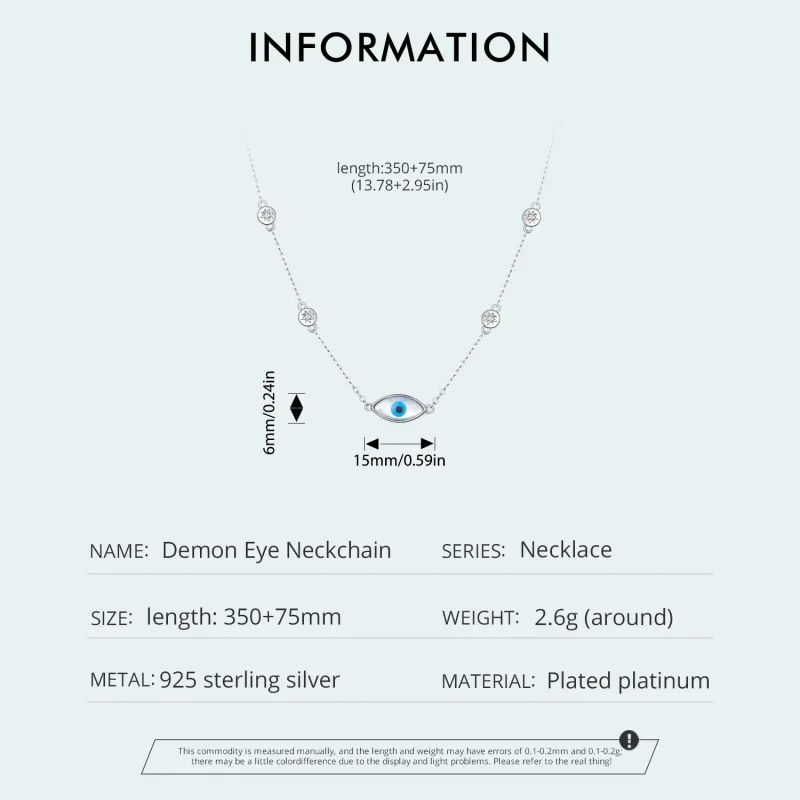(slika za) Ogrlica s hudičevim očesom v stilu Pandora - SCN505 - Ogled 4