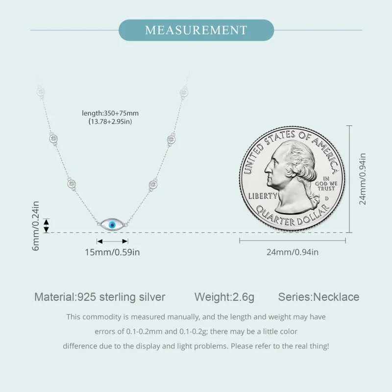 (slika za) Ogrlica s hudičevim očesom v stilu Pandora - SCN505 - Ogled 5
