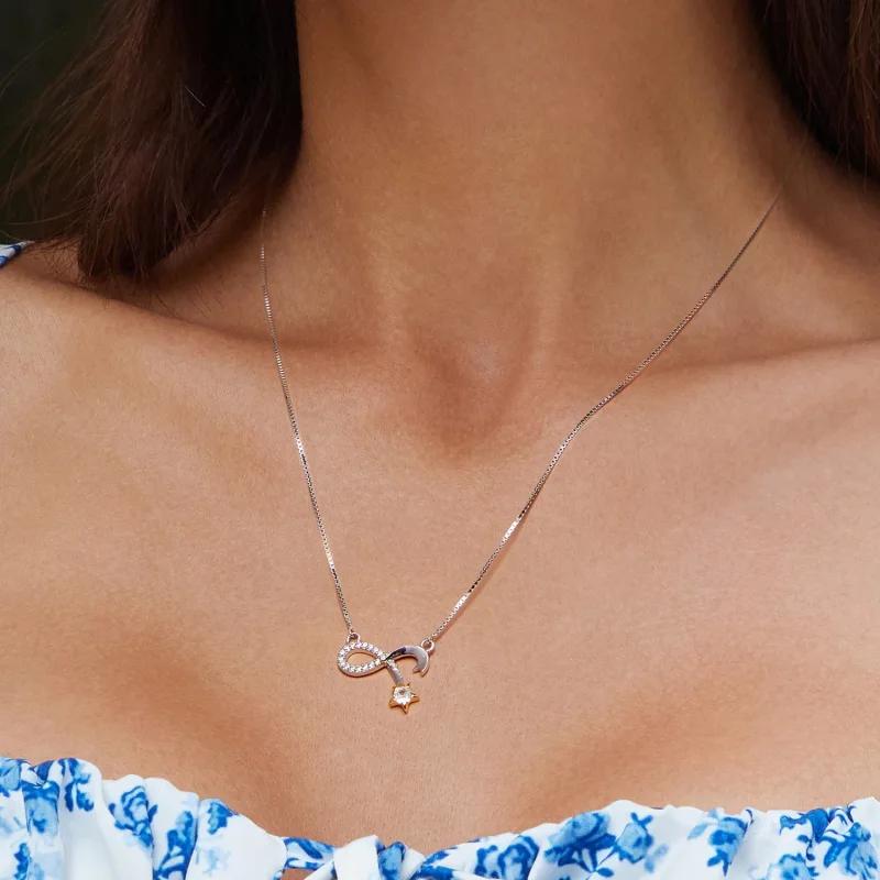 (slika za) Ogrlica s simbolom neskončnosti v stilu Pandora - BSN351 - Ogled 5