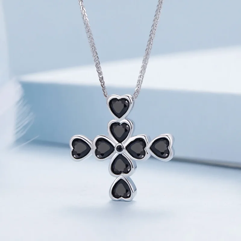 (slika za) Ogrlica s križem v stilu Pandora - BSN335 - Ogled 3