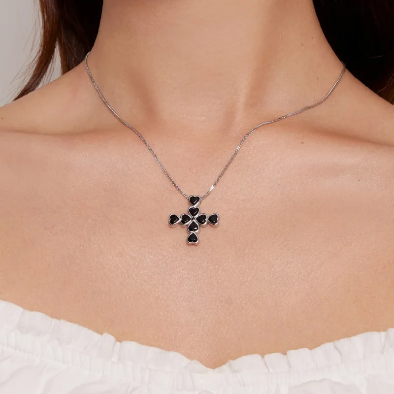 (slika za) Ogrlica s križem v stilu Pandora - BSN335 - Ogled 7