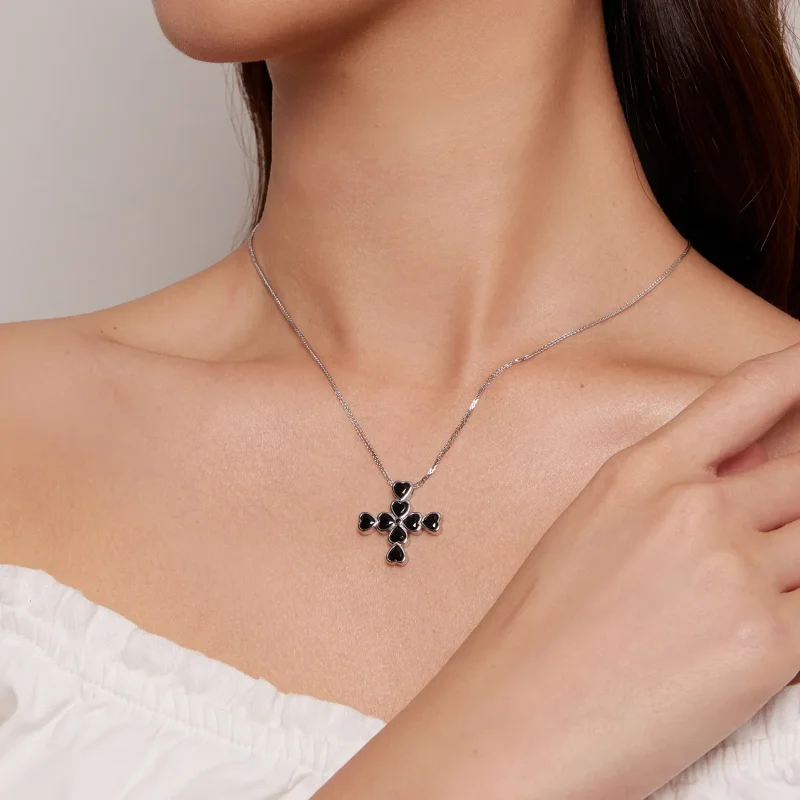 (slika za) Ogrlica s križem v stilu Pandora - BSN335 - Ogled 8