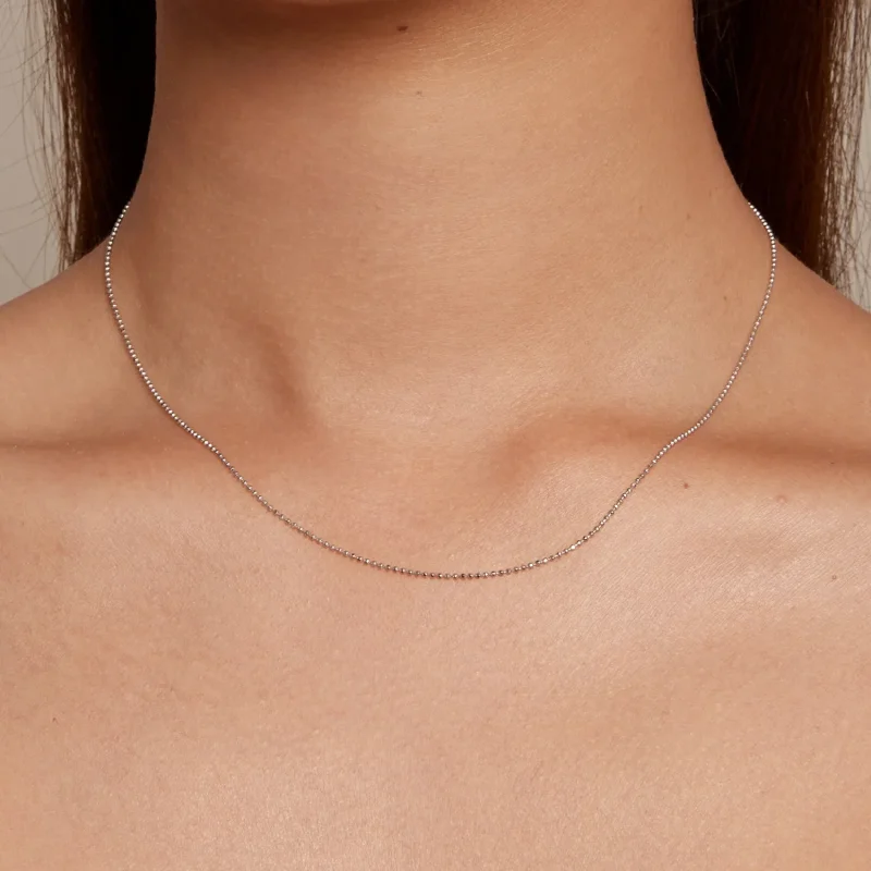 (slika za) Osnovna ogrlica z verižico iz kroglic v stilu Pandora - SCA027 - Ogled 8