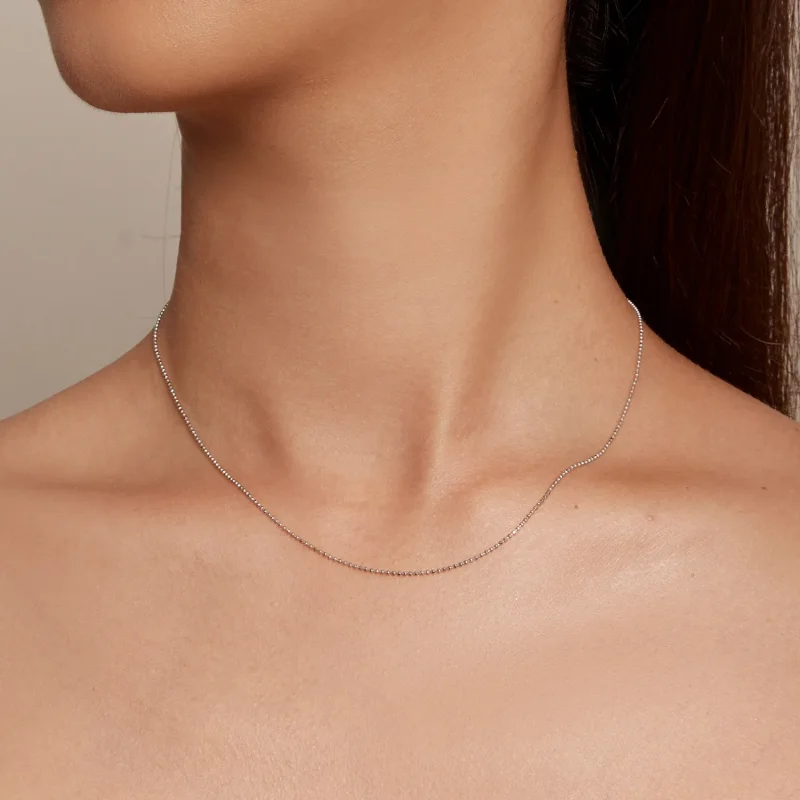 (slika za) Osnovna ogrlica z verižico iz kroglic v stilu Pandora - SCA027 - Ogled 9