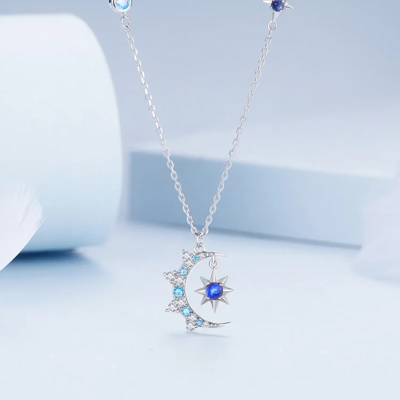 (slika za) Pandora ogrlica Moon Starburst - BSN347 - Ogled 3