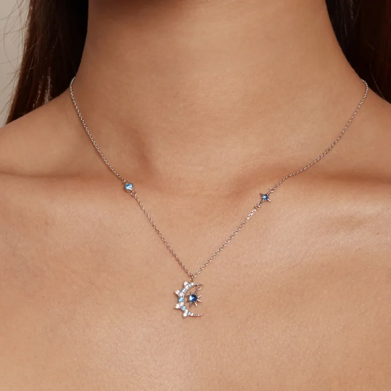 (slika za) Pandora ogrlica Moon Starburst - BSN347 - Ogled 6