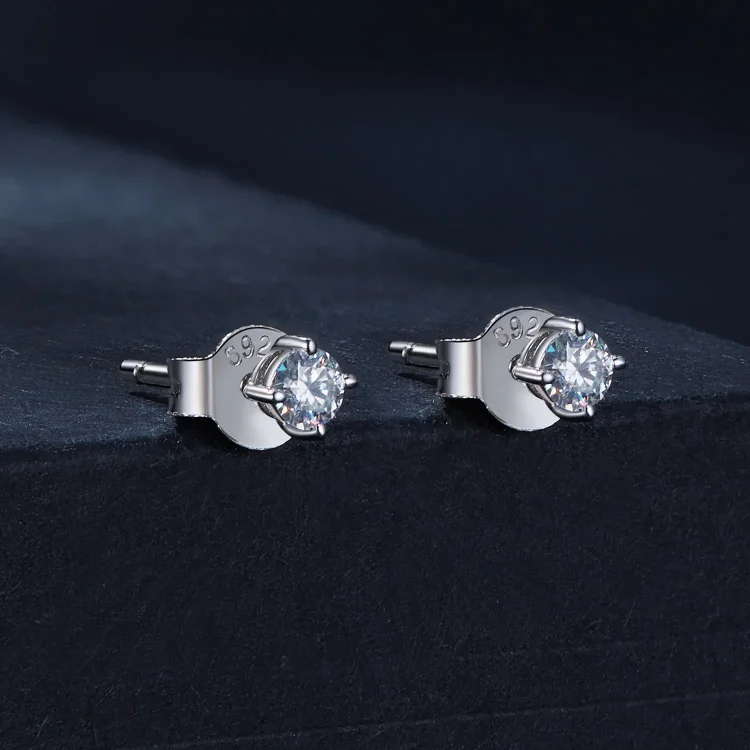 Pandora Style 0,1Ct moissanite uhani z zatiči (dva certifikata) - MSE038