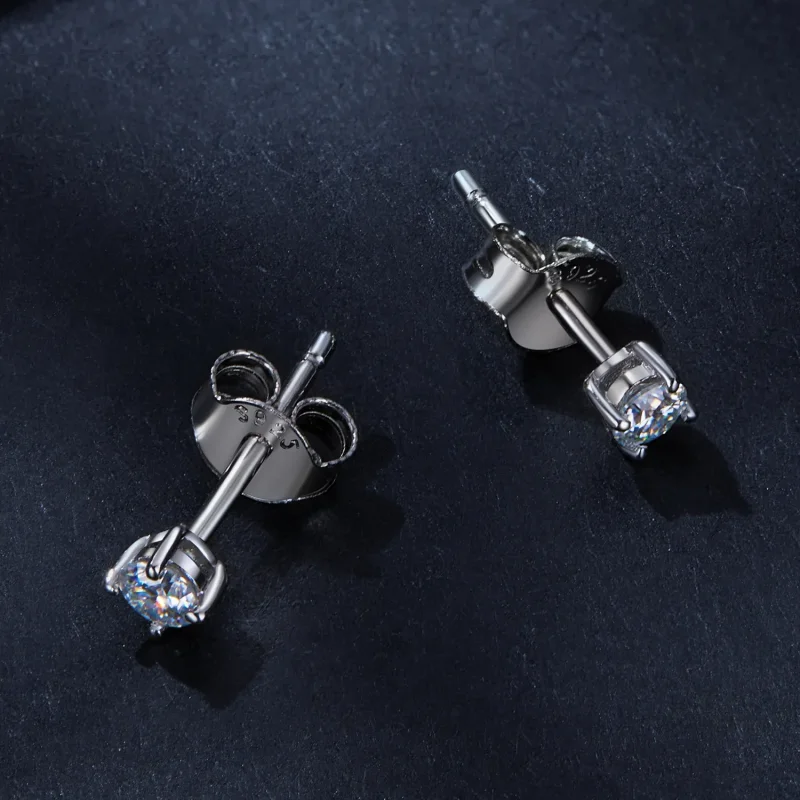 (slika za) Pandora Style 0,1Ct moissanite uhani z zatiči (dva certifikata) - MSE038 - Ogled 3