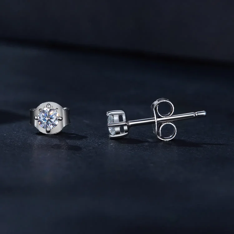 Pandora Style 0,1Ct moissanite uhani z zatiči (dva certifikata) - MSE038