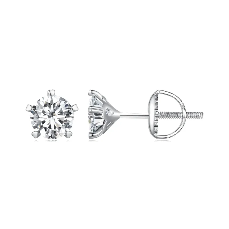 Pandora Style 0,5Ct moissanite uhani z zatiči - MSE024-S
