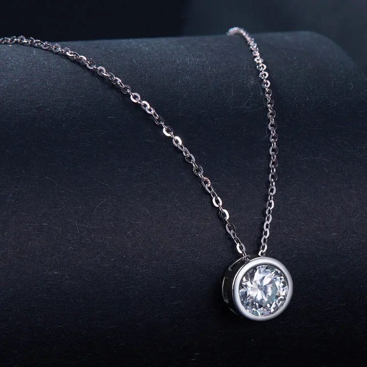 Pandora Style 1Ct moissanite ogrlica (en certifikat) - MSN021