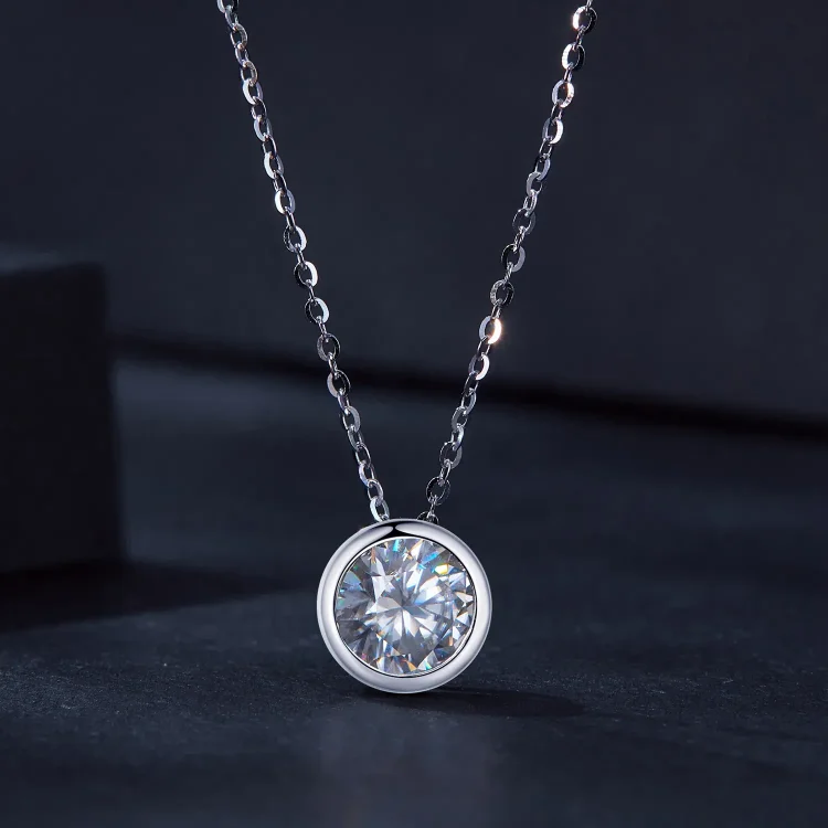 Pandora Style 1Ct moissanite ogrlica (en certifikat) - MSN021