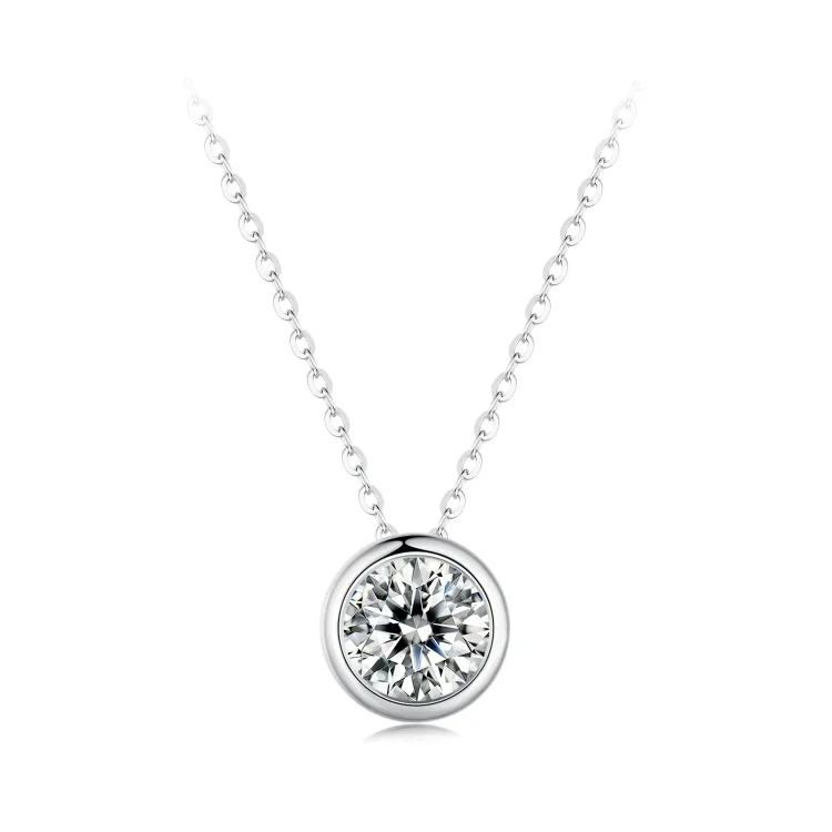Pandora Style 1Ct moissanite ogrlica (en certifikat) - MSN021