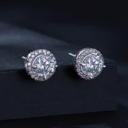 Pandora Style 1Ct Moissanite Studs Uhani (dva certifikata) - MSE039
