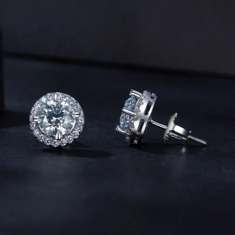 (slika za) Pandora Style 1Ct Moissanite Studs Uhani (dva certifikata) - MSE039 - Ogled 4